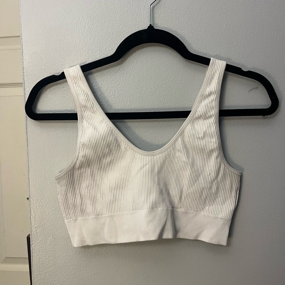 Aerie White Sports Bra Intimates & Sleepwear
